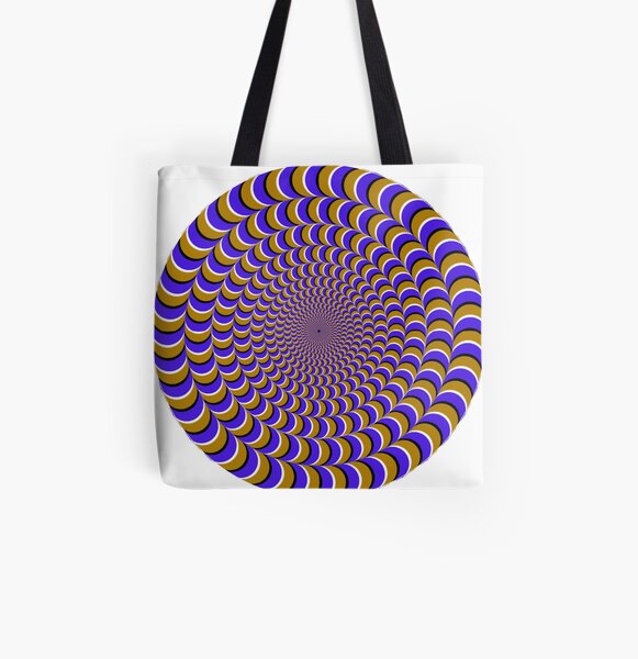 #Illusion, #pattern, #vortex, #hypnosis, abstract, design, twist, art, illustration, psychedelic All Over Print Tote Bag
