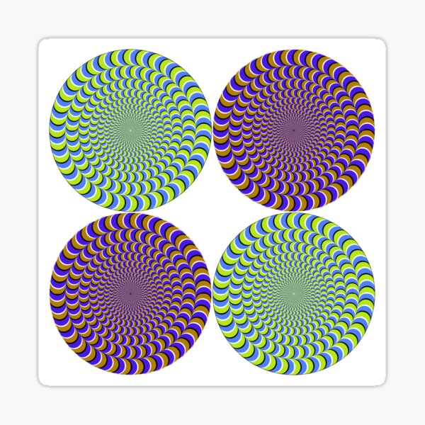 Optical #Art: Moving #Pattern #Illusion - #OpArt  Glossy Sticker