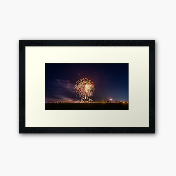 Fourth of July Fireworks Framed Art Print