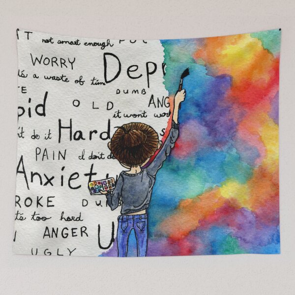 Item preview, Always Keep Fighting Watercolor Painting (2015) REVAMP designed and sold by arlieopal.