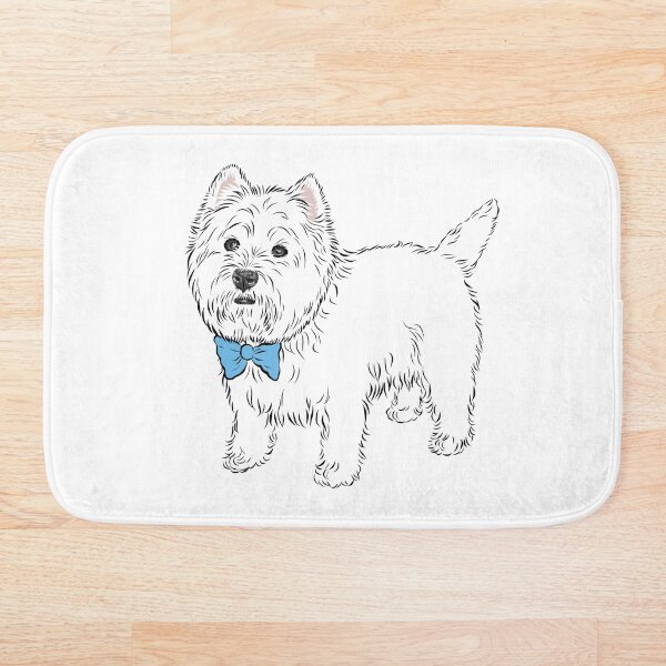 My little Westie (please message me BEFORE you order to add your own name) Bath Mat