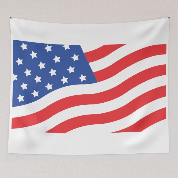 Artikelvorschau, Amerika Flagge Wellenförmig entworfen und verkauft von CharlieCreator.