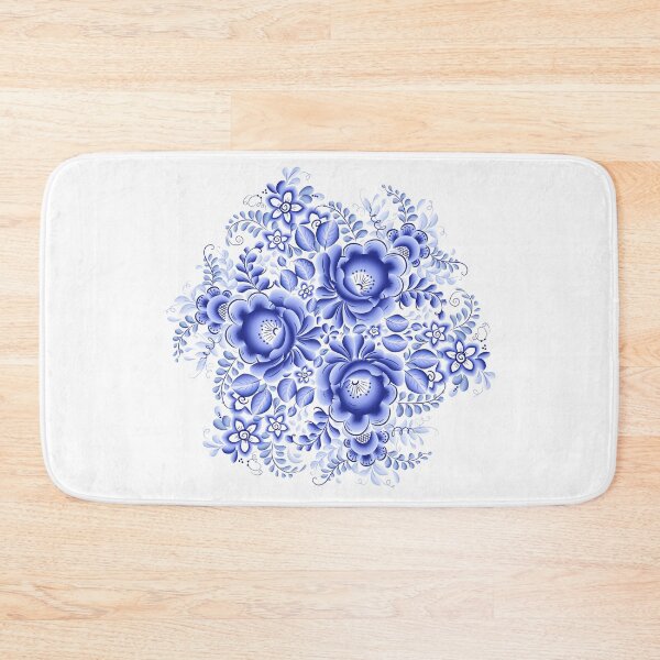 Item preview, Blue floral design in Russian gzhel style designed and sold by 1enchik.