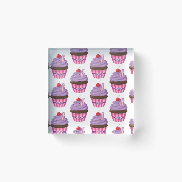 Item preview, Tasty Purple Chocolate Cupcake with Cherry designed and sold by Layerform.