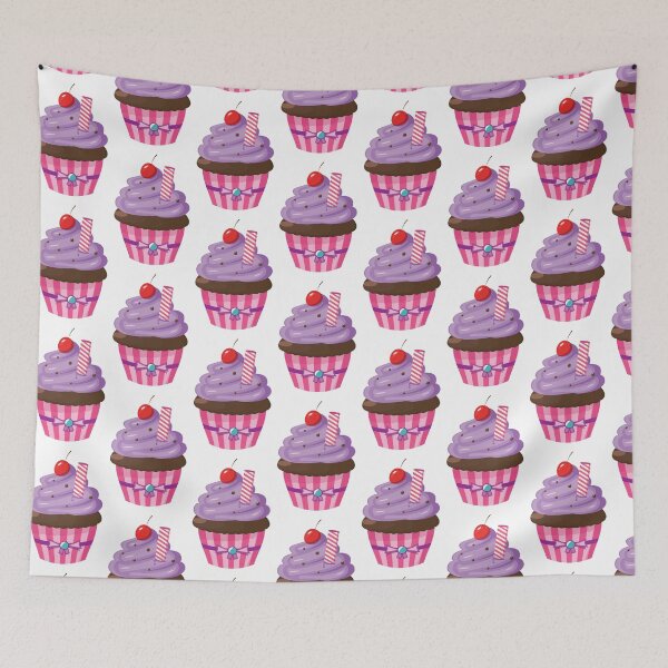 Item preview, Tasty Purple Chocolate Cupcake with Cherry designed and sold by Layerform.