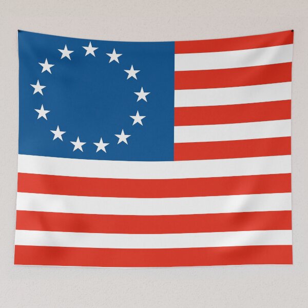 Artikelvorschau, Betsy Ross Flagge Distressed mit 13 ursprünglichen Kolonien entworfen und verkauft von funnytshirtemp.