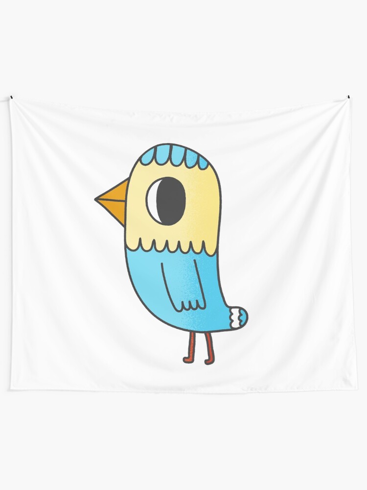 Cute Bird Drawing Tapestry By Tinygraphy Redbubble