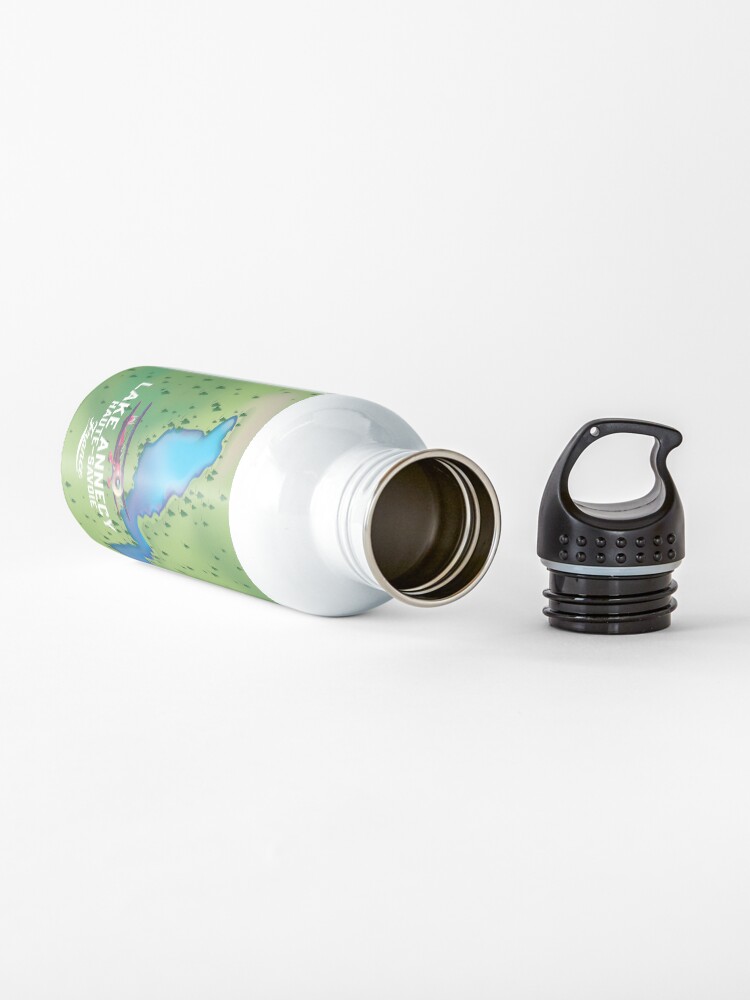 Alternate view of Lake Annecy Haute-Savoie France map Water Bottle