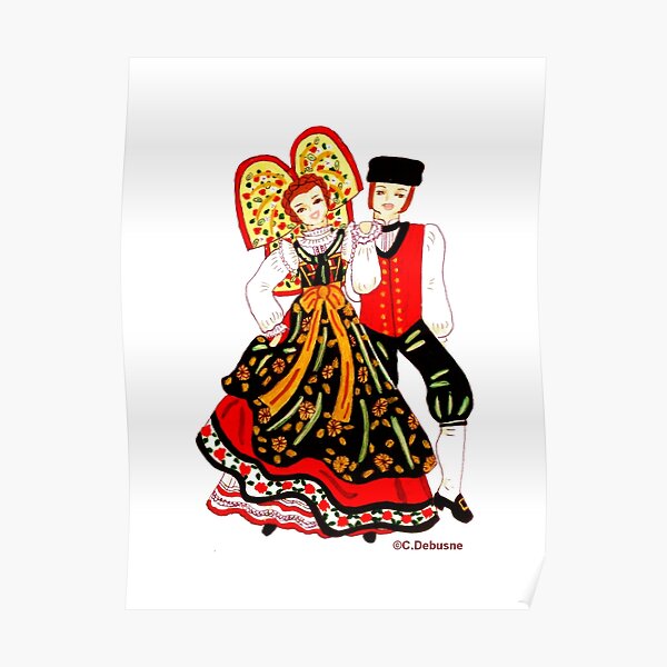 Couple d'Alsace, France Poster