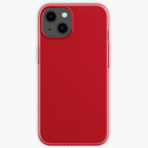 Deep Plain Red Background  iPhone Soft Case