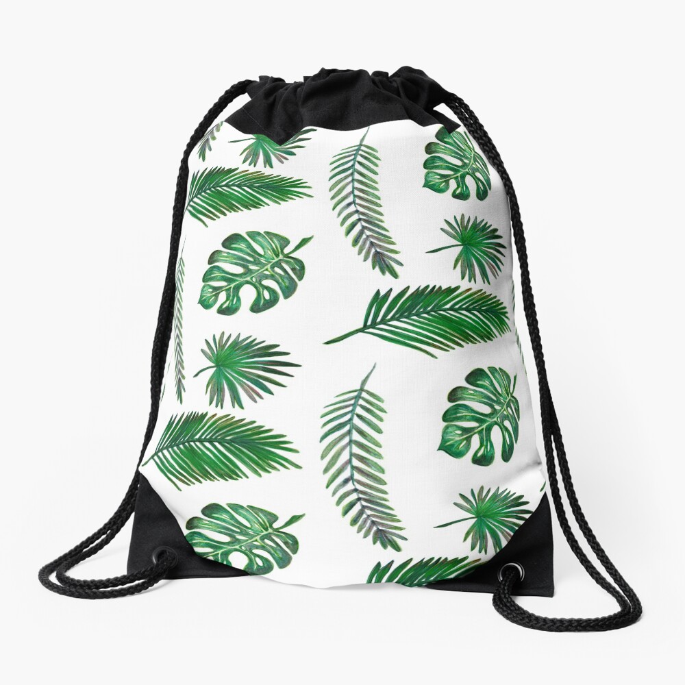 Leaf Set Drawstring Bag