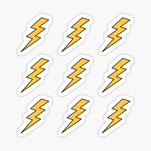Lightening Bolt Sticker pack of stickers Sticker