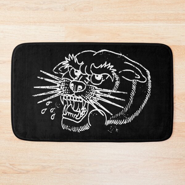 Item preview, Panther Rough Stencil White on Black designed and sold by Björn Lisinski.