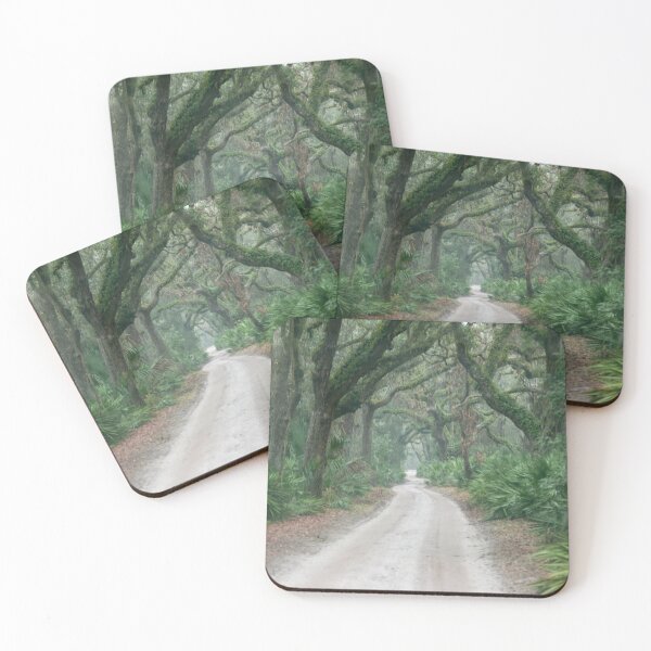 Item preview, Sandy road past moss covered trees and morning mist designed and sold by Allen Penton.