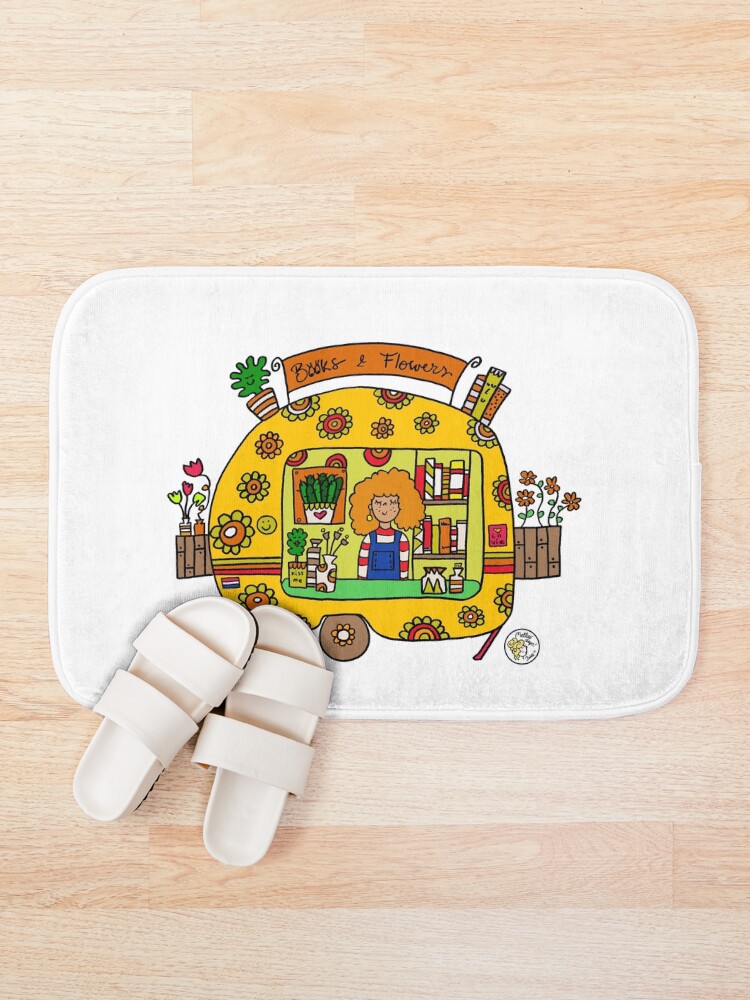 "Flower Power Caravan!" Bath Mat for Sale by mellowdays Redbubble