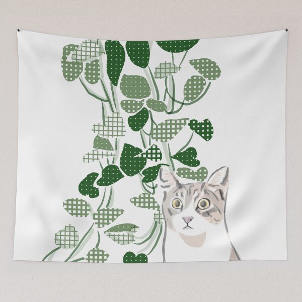 Item preview, Hanging Foliage & Cat designed and sold by felinejungle.