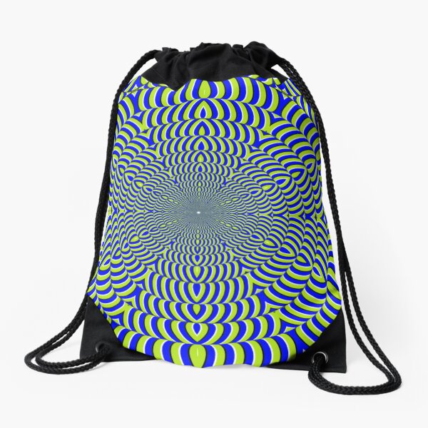 Optical #Art: Moving #Pattern #Illusion - #OpArt  Drawstring Bag