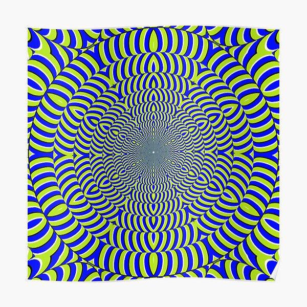 Optical #Art: Moving #Pattern #Illusion - #OpArt  Poster