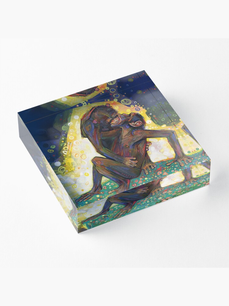 Alternate view of Bonobos painting - 2012 Acrylic Block