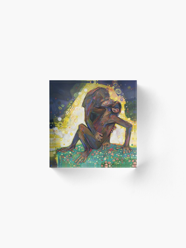 Alternate view of Bonobos painting - 2012 Acrylic Block