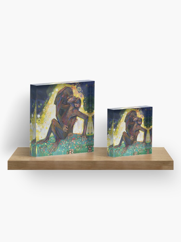 Alternate view of Bonobos painting - 2012 Acrylic Block