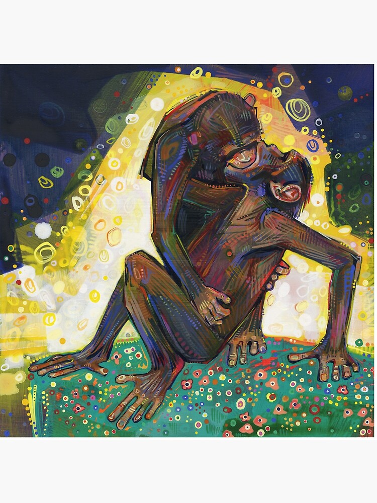Bonobos painting - 2012 by gwennpaints