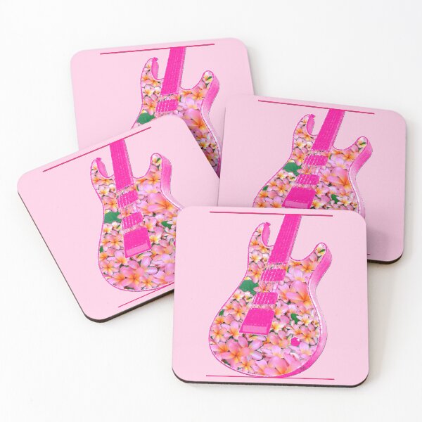 Item preview, Guitar of Pink Flowers designed and sold by amanda metalcat dodds.