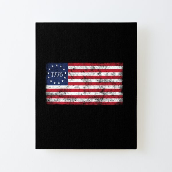 Patriotic Shirt Betsy Ross Flag Vintage Distressed 4th of July USA 1776 Flag T-Shirt