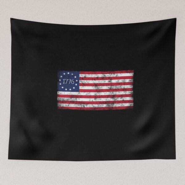 Item preview, Betsy Ross Flag Shirt Vintage Distressed 4th of July USA 1776 Flag T-Shirt designed and sold by BKLS.