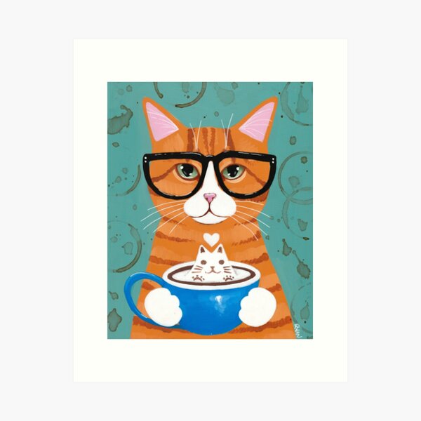 Item preview, Ginger Kitty Catppuccino designed and sold by KilkennyCat Art.