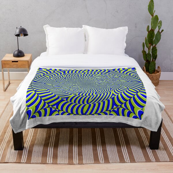 Optical #Art: Moving #Pattern #Illusion - #OpArt  Throw Blanket
