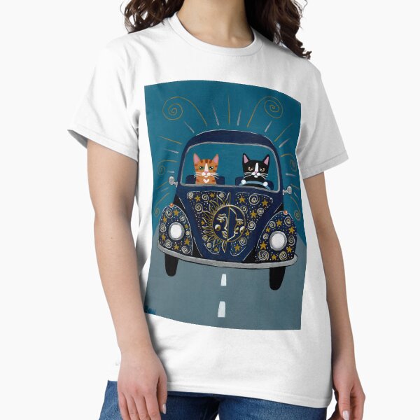 Item preview, Sun and Stars and Moon Road Trip Cats designed and sold by KilkennyCat Art.