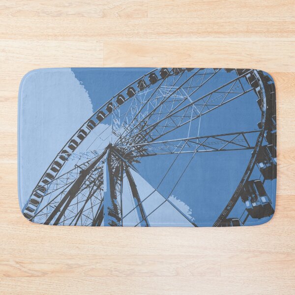 Item preview, Ferris Wheel silhouette on Blue background designed and sold by sigdesign.