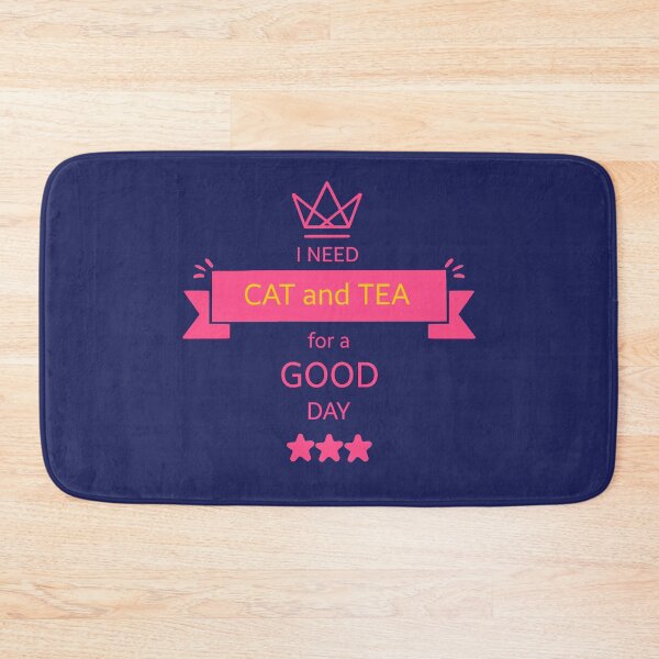 Item preview, I need cat and tea for a good day  designed and sold by colorsofcherry.