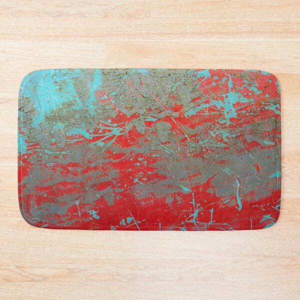 Item preview, texture - aqua and red weathered paint designed and sold by vfphoto.