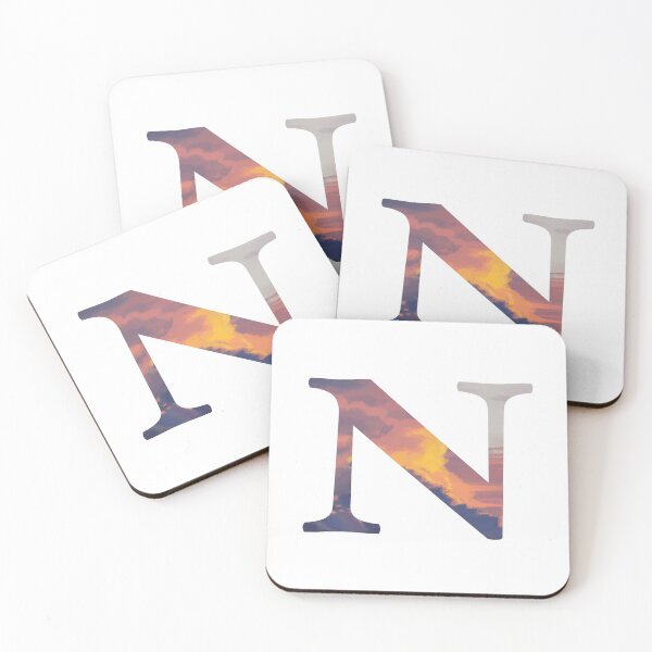 Item preview, N Initial Sunset | Letters designed and sold by ArtbyAbbyLamdan.