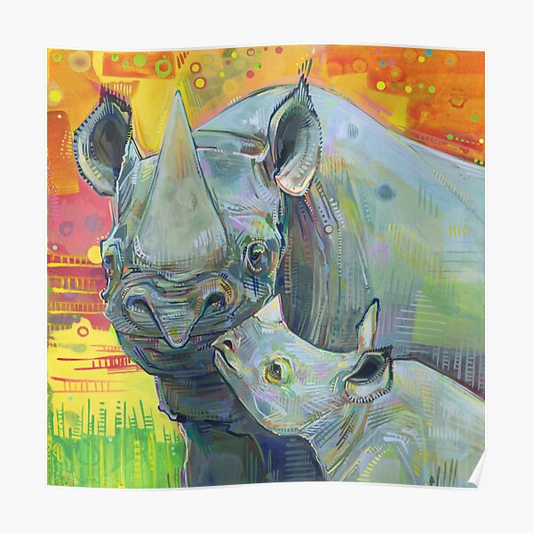 Rhinoceros Painting - 2012 Poster