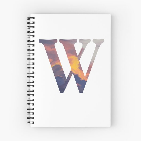 Item preview, W Initial Sunset | Letters designed and sold by ArtbyAbbyLamdan.