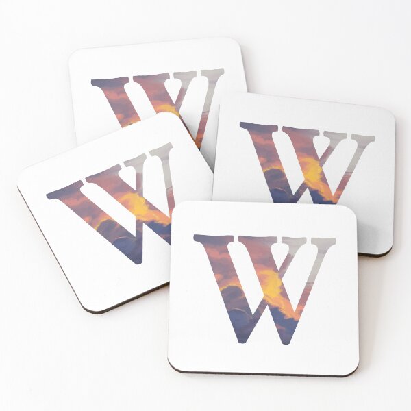 Item preview, W Initial Sunset | Letters designed and sold by ArtbyAbbyLamdan.