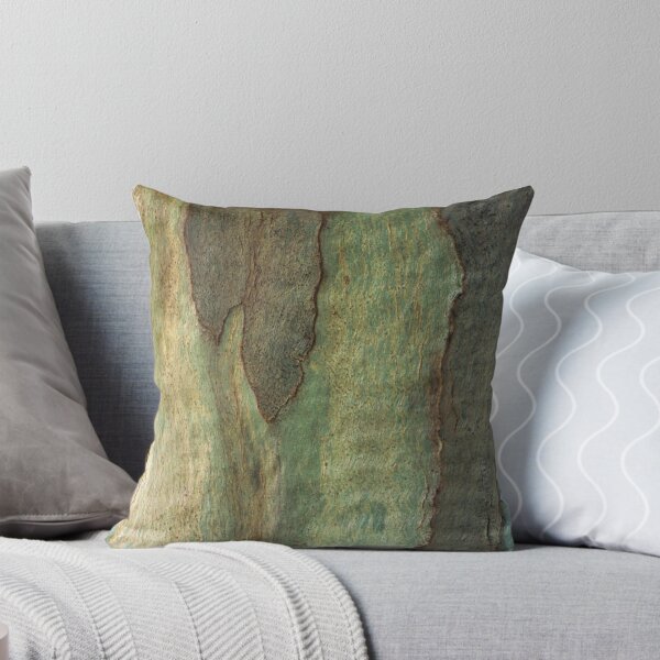 Eucalyptus Tree Bark Texture 6 Throw Pillow