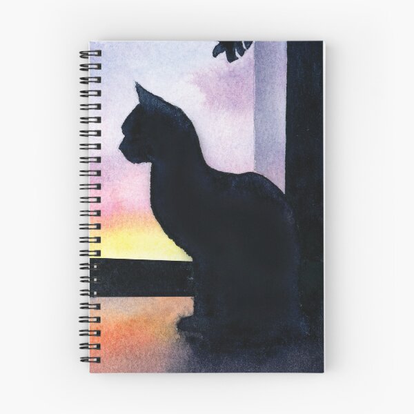 Item preview, Cat Viewing a Sunset in Watercolor designed and sold by Kelly Roy.