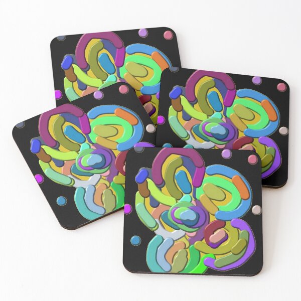 Item preview, Retro Colors Abstract Flower designed and sold by lillianhibiscus.