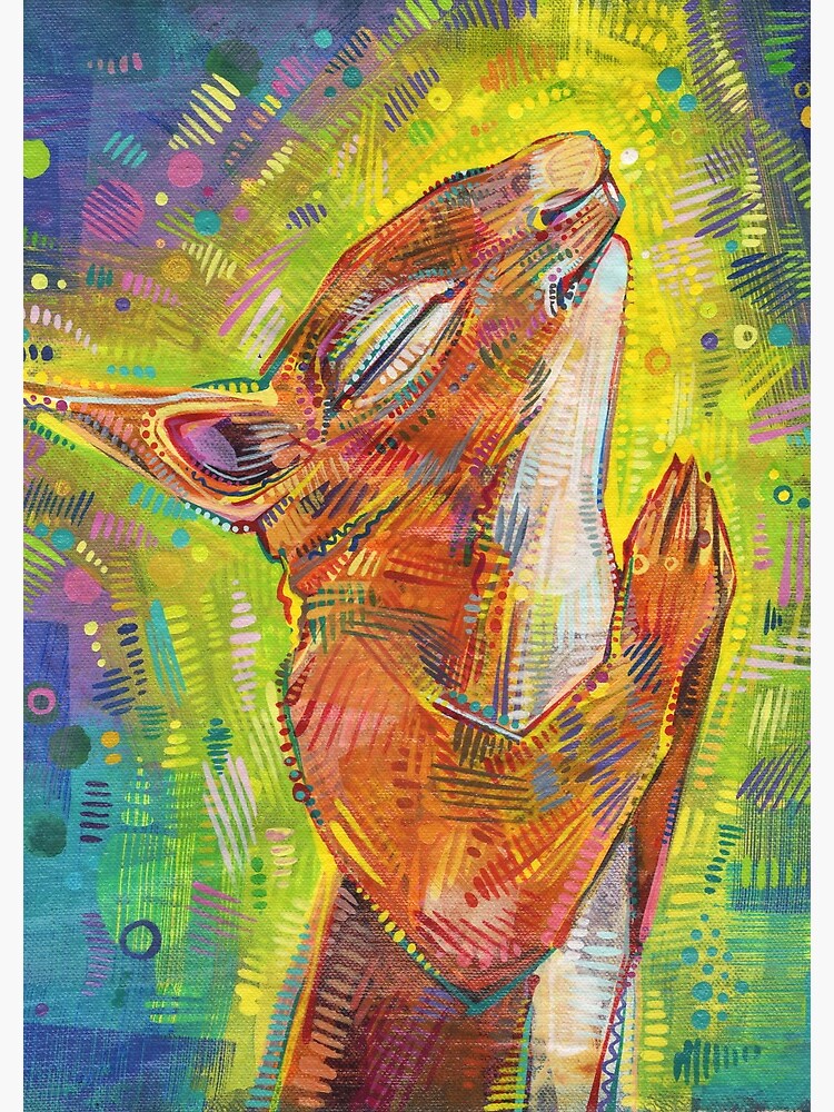 Praying squirrel painting - 2014 by gwennpaints