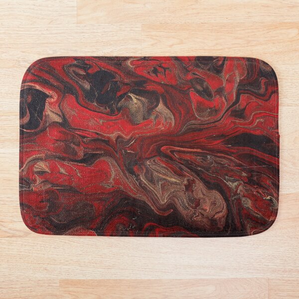 Item preview, Love Lies Bleeding Red Black and Gold Fluid Pour Painting designed and sold by GingerEccentric.