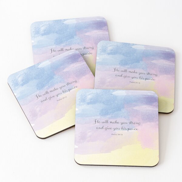 Item preview, He will make you strong and give you his peace, Psalm 29:11 designed and sold by StudioCitrine.