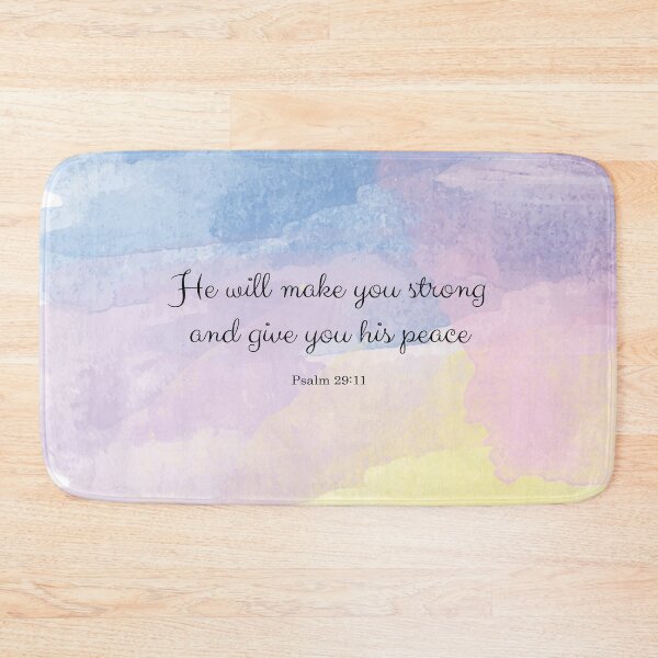 Item preview, He will make you strong and give you his peace, Psalm 29:11 designed and sold by StudioCitrine.
