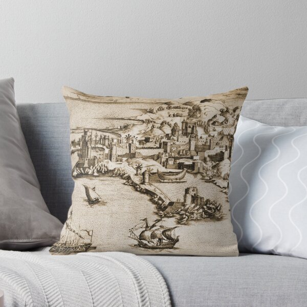 Item preview, Mapa panorámico del puerto de la isla de Rodas, Grecia (siglo XVI) designed and sold by Vintagenaut.