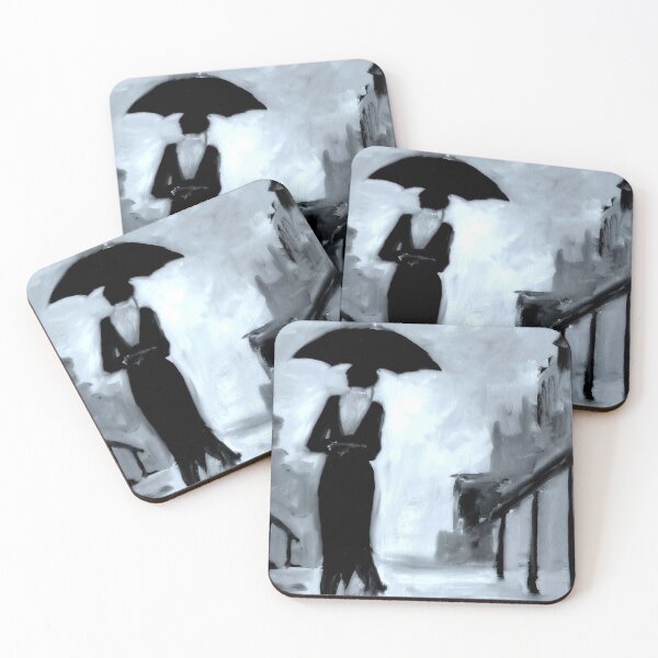 Item preview, Woman Walking in Paris with umbrella designed and sold by katy hawk.