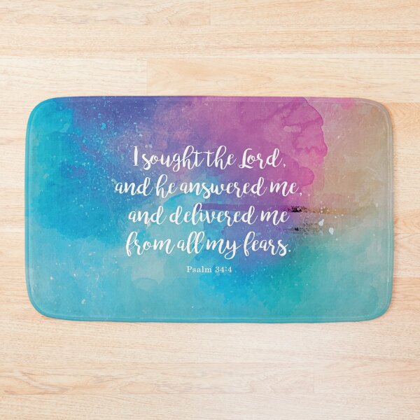 Item preview, I sought the Lord, and he answered me, and delivered me from all my fears.  Psalm 34:4 designed and sold by StudioCitrine.