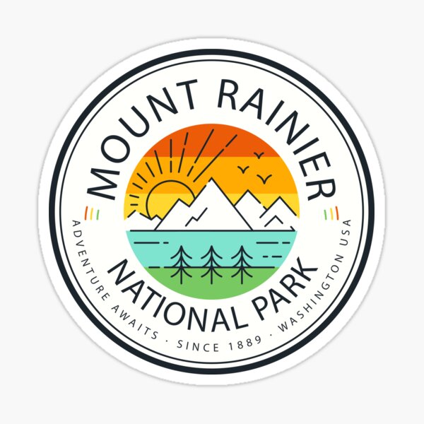 Mount Rainier National Park Sticker Sticker